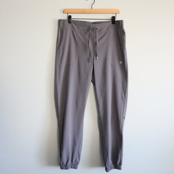 White Cross Fit Women's Sz Lrg Skinny Stretch Joggers Drawstrings Scrub Pants - Picture 1 of 12